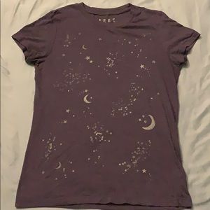 Never worn, dark purple moon and stars shirt.